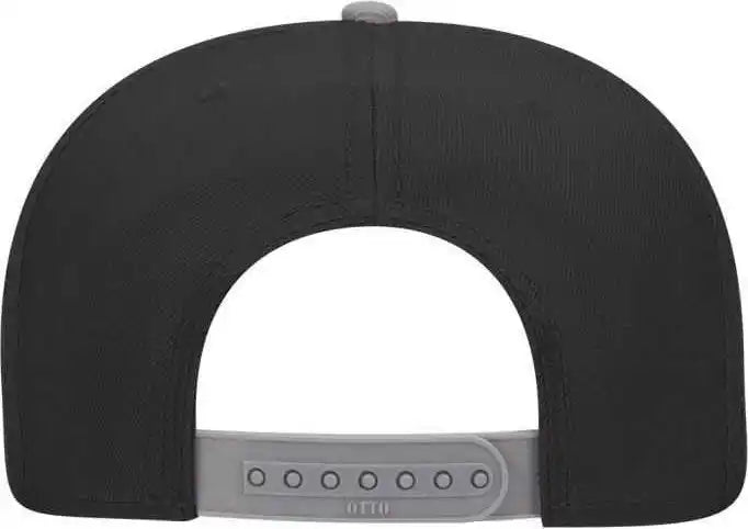 Otto 125-978 Wool Blend Flat Visor Pro Style Snapback Cap - Gray Black - one Size Fits Most