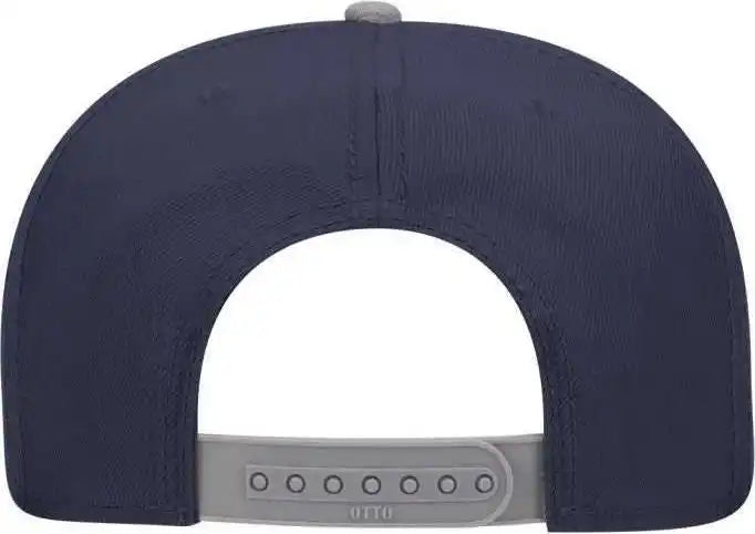 Otto 125-978 Wool Blend Flat Visor Pro Style Snapback Cap - Gray Navy - one Size Fits Most
