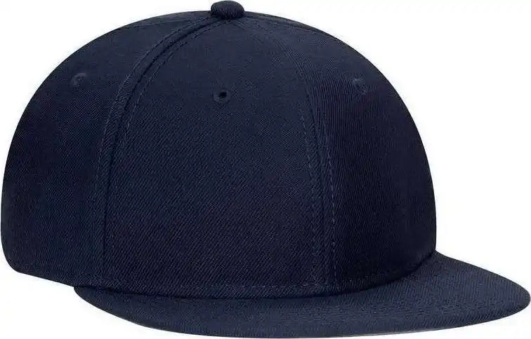 Otto 125-978 Wool Blend Flat Visor Pro Style Snapback Cap - Navy - one Size Fits Most