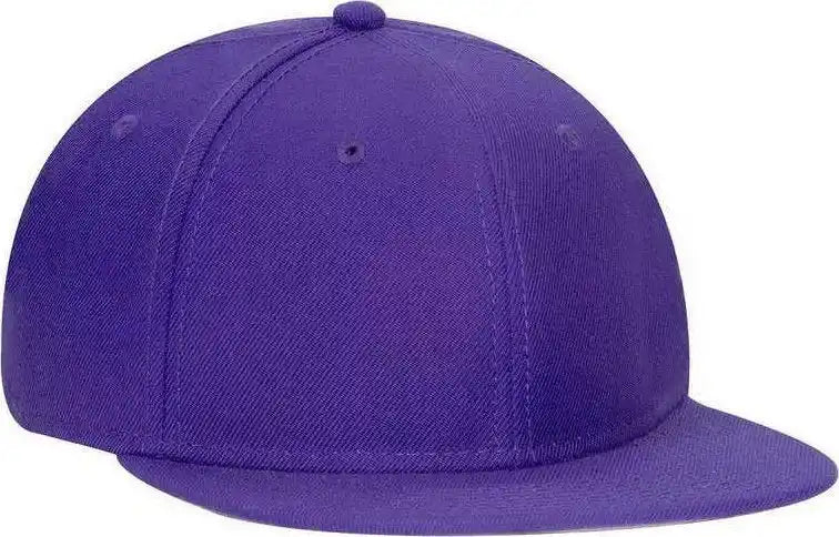 Otto 125-978 Wool Blend Flat Visor Pro Style Snapback Cap - Purple - one Size Fits Most