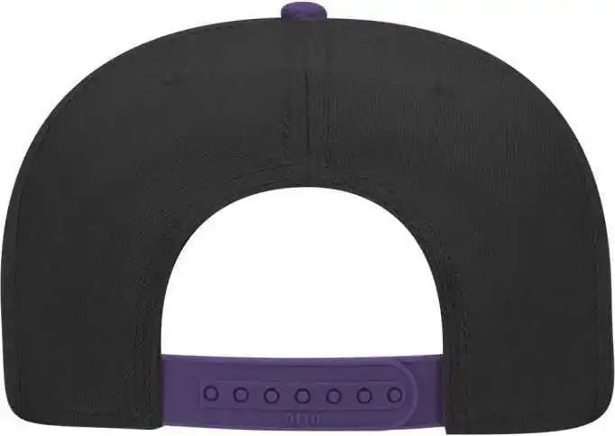 Otto 125-978 Wool Blend Flat Visor Pro Style Snapback Cap - Purple Black - one Size Fits Most