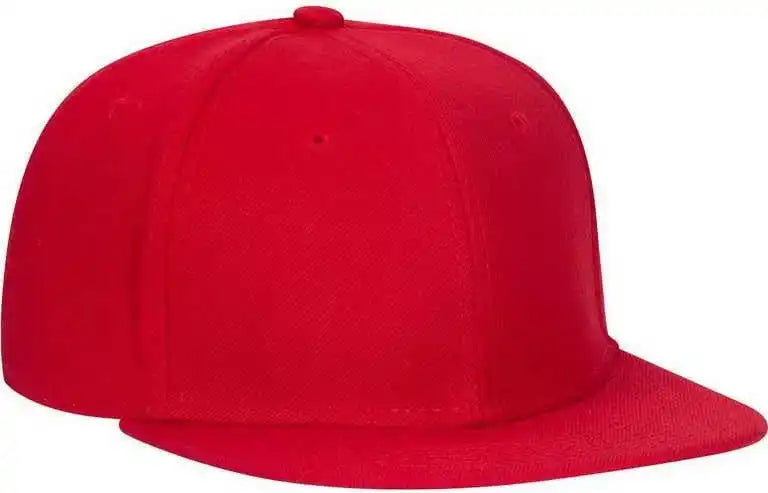 Otto 125 978 Wool Blend Flat Visor Pro Style Snapback Cap Red / one Size Fits Most