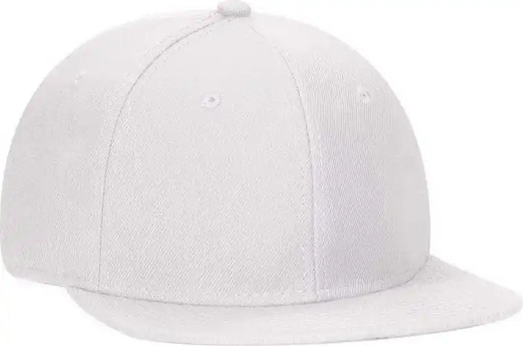 Otto 125-978 Wool Blend Flat Visor Pro Style Snapback Cap - White - one Size Fits Most