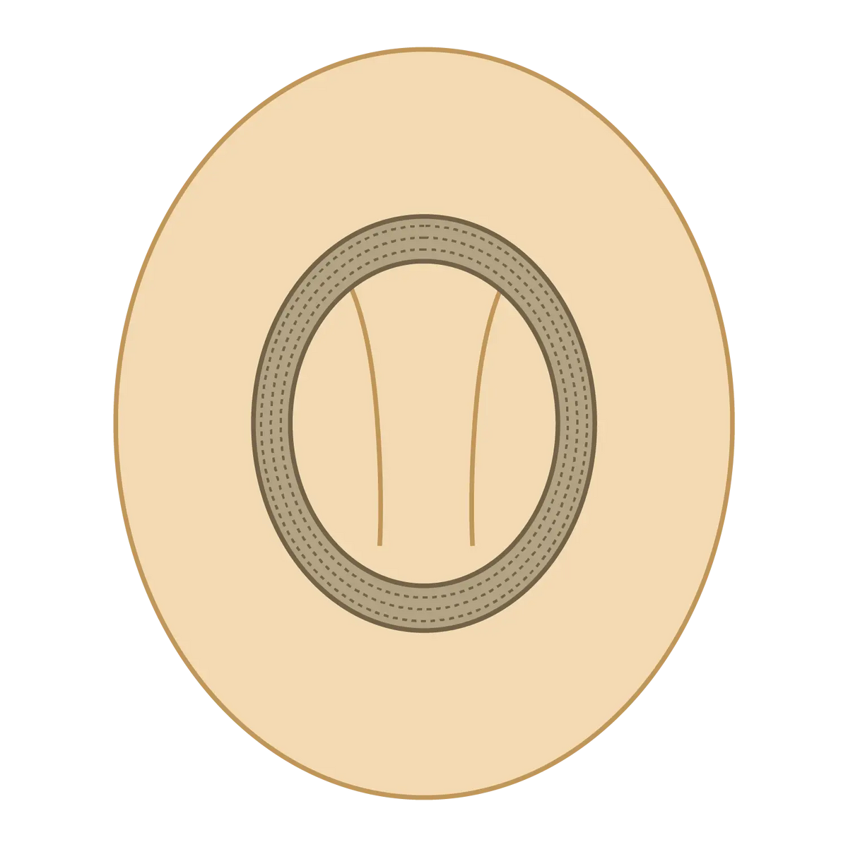 Otto 129-1326 Straw Cowboy Hat with Adjustable Cord - Natural