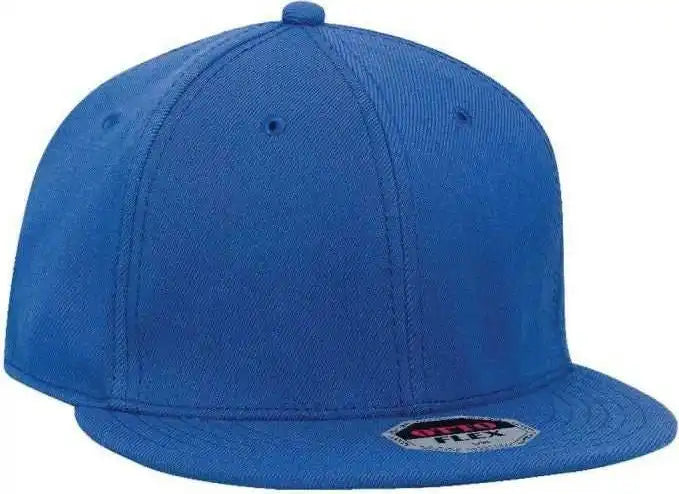 Otto 13-1005 Stretchable Wool Blend Flat Visor Pro Style Cap - Royal - L/xl