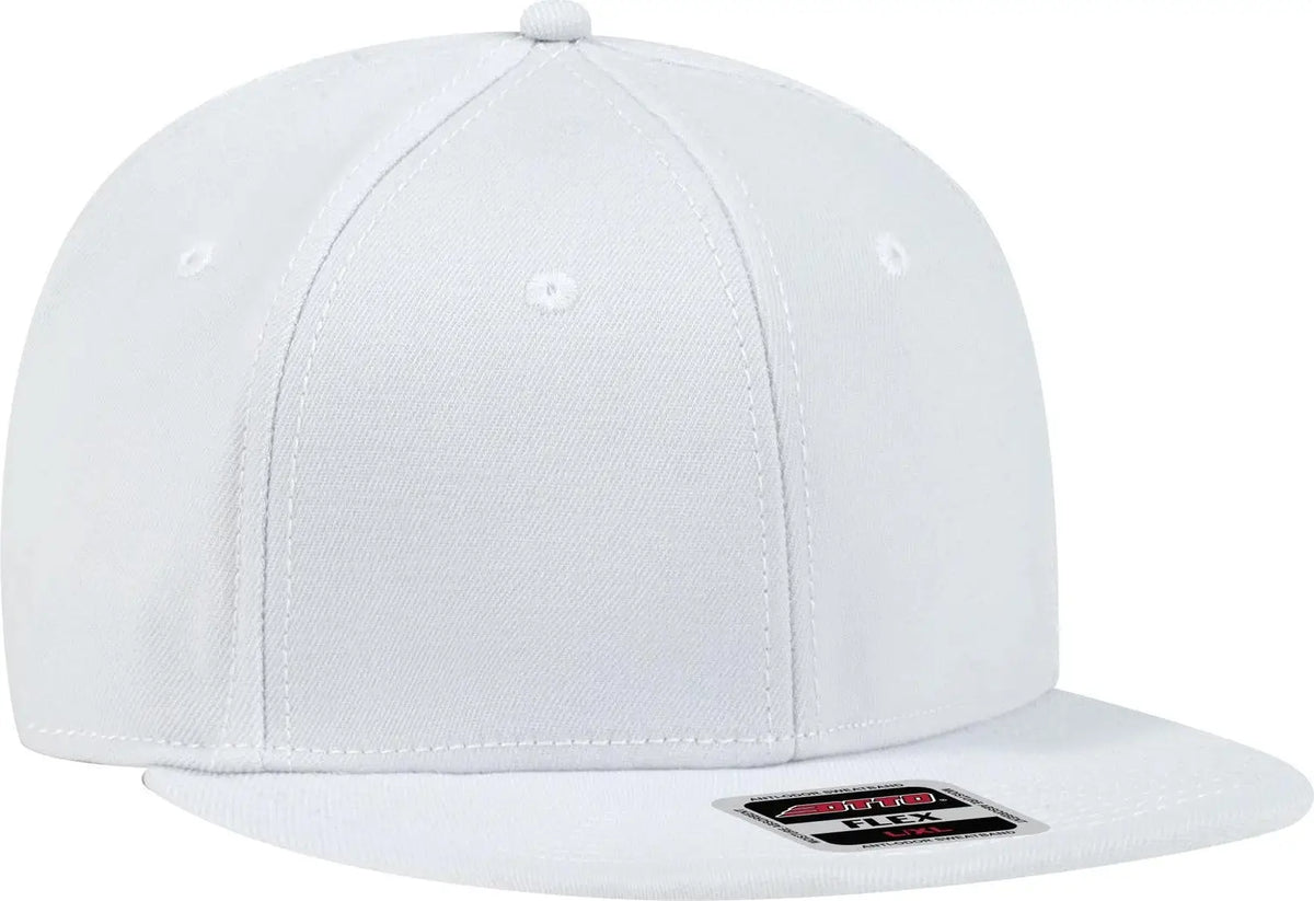 Otto 13-1156 ?Otto Flex’ Fitted 6 Panel Mid Profile Baseball Cap - White - 7’’ - 7 1/4’’