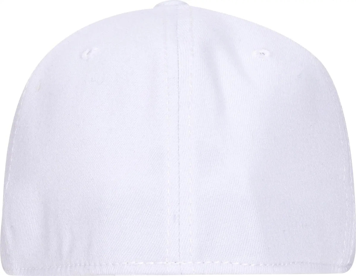 Otto 13-1156 ?Otto Flex’ Fitted 6 Panel Mid Profile Baseball Cap - White - 7’’ - 7 1/4’’