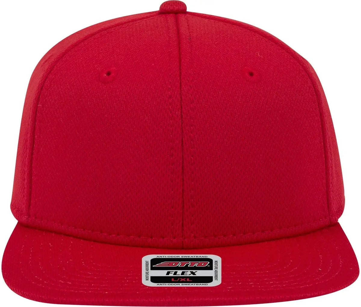 Otto 13-1206 ?Otto Flex’ Fitted 6 Panel Mid Profile Baseball Cap - Red - 7’’ - 7 1/4’’