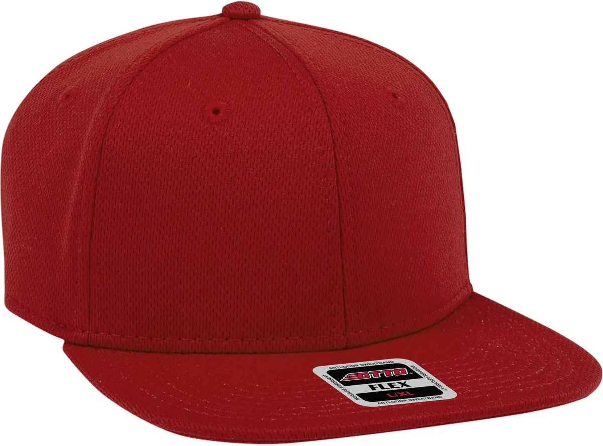 Otto 13-1206 ?Otto Flex’ Fitted 6 Panel Mid Profile Baseball Cap - Red - 7’’ - 7 1/4’’