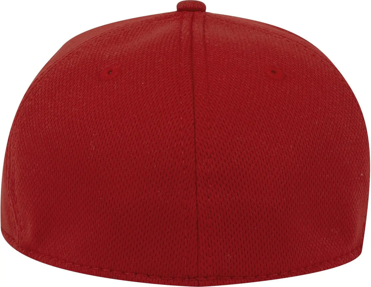 Otto 13-1206 ?Otto Flex’ Fitted 6 Panel Mid Profile Baseball Cap - Red - 7’’ - 7 1/4’’
