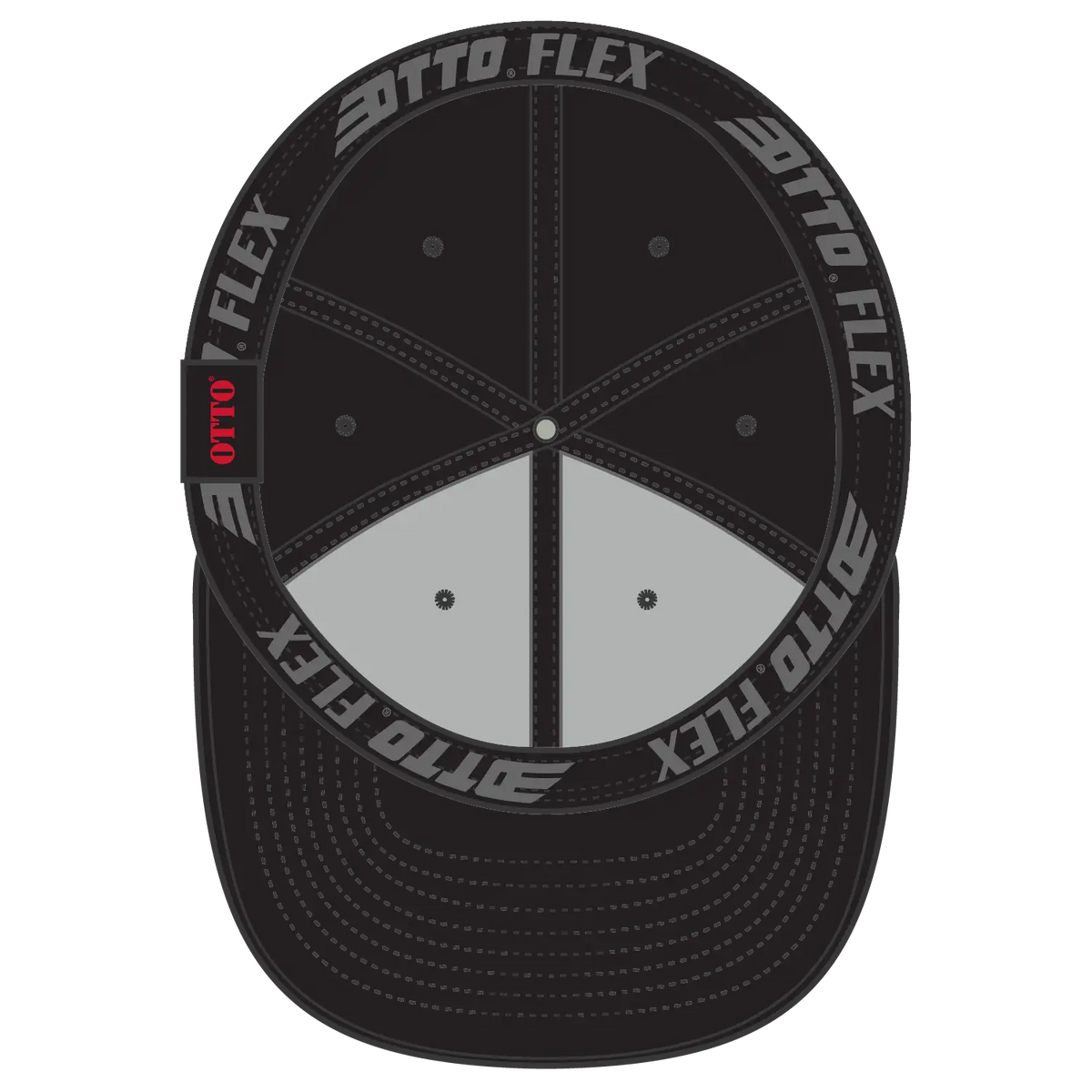 Otto 13-1329 ?Otto Flex’ Fitted 6 Panel Pro Style Baseball Cap - Black