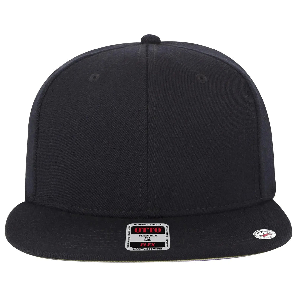 Otto 13-1329 ?Otto Flex’ Fitted 6 Panel Pro Style Baseball Cap - Black