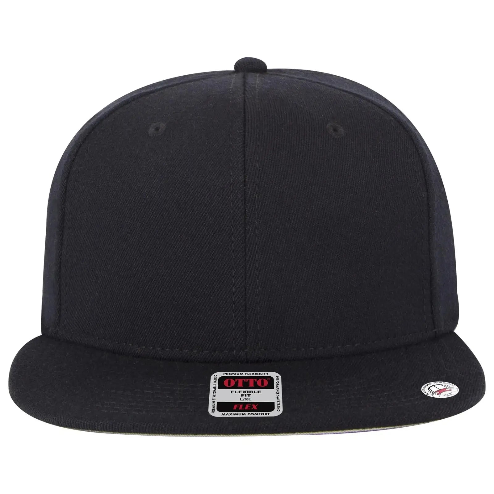 Otto 13-1329 ?Otto Flex’ Fitted 6 Panel Pro Style Baseball Cap - Black