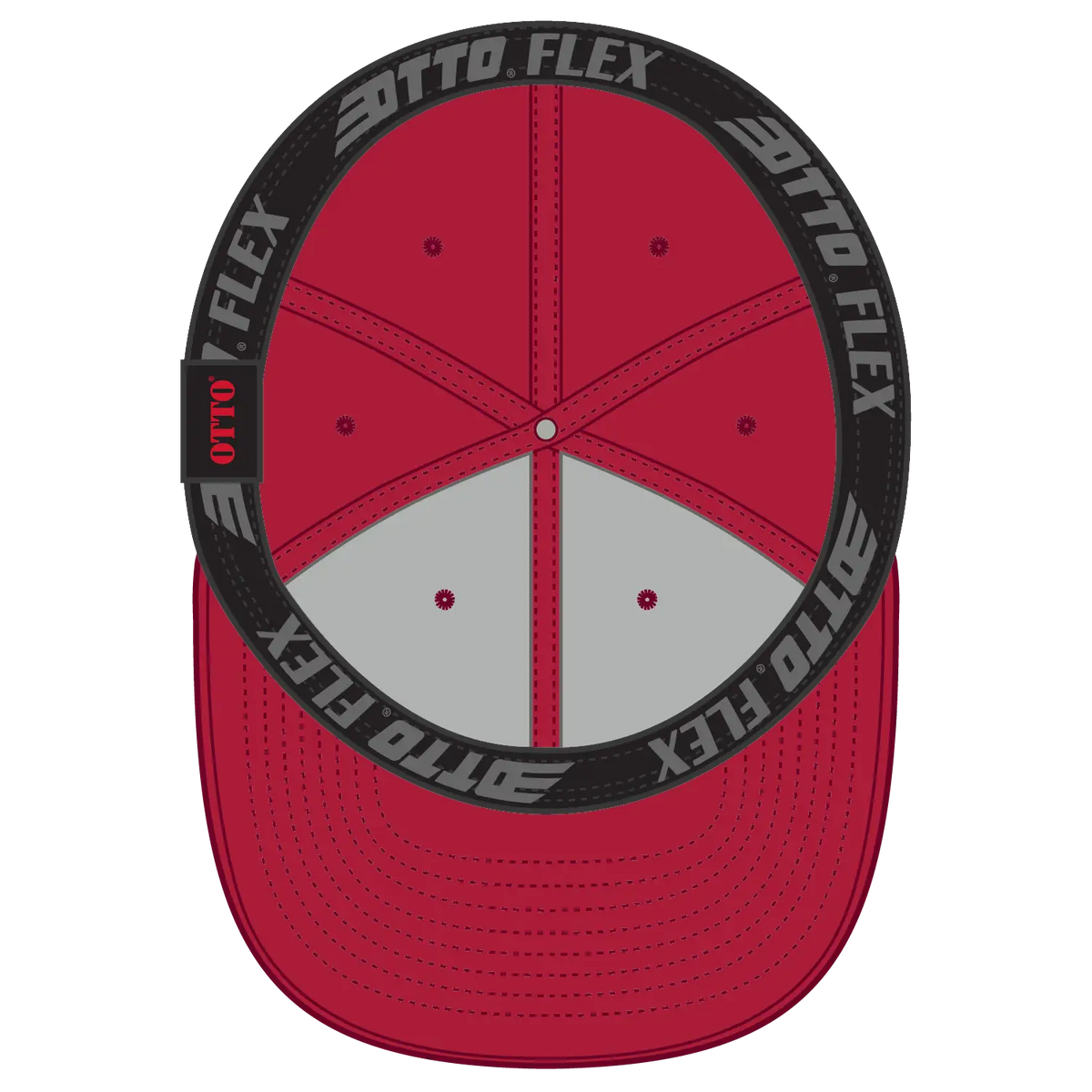 Otto 13-1329 ?Otto Flex’ Fitted 6 Panel Pro Style Baseball Cap - Red