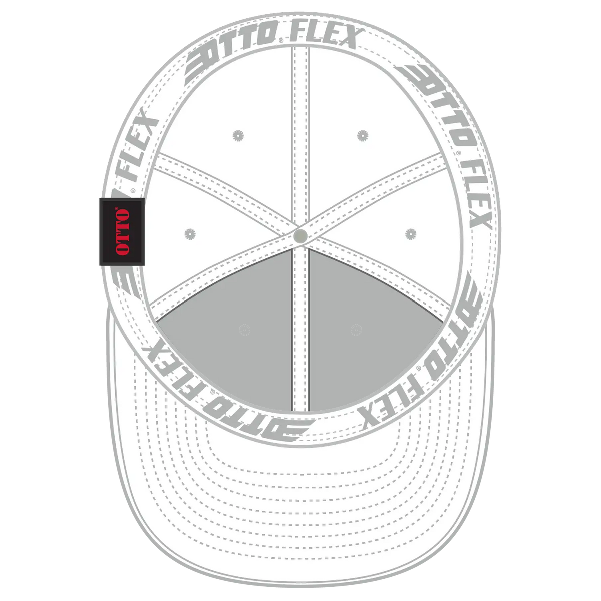Otto 13-1329 ?Otto Flex’ Fitted 6 Panel Pro Style Baseball Cap - White