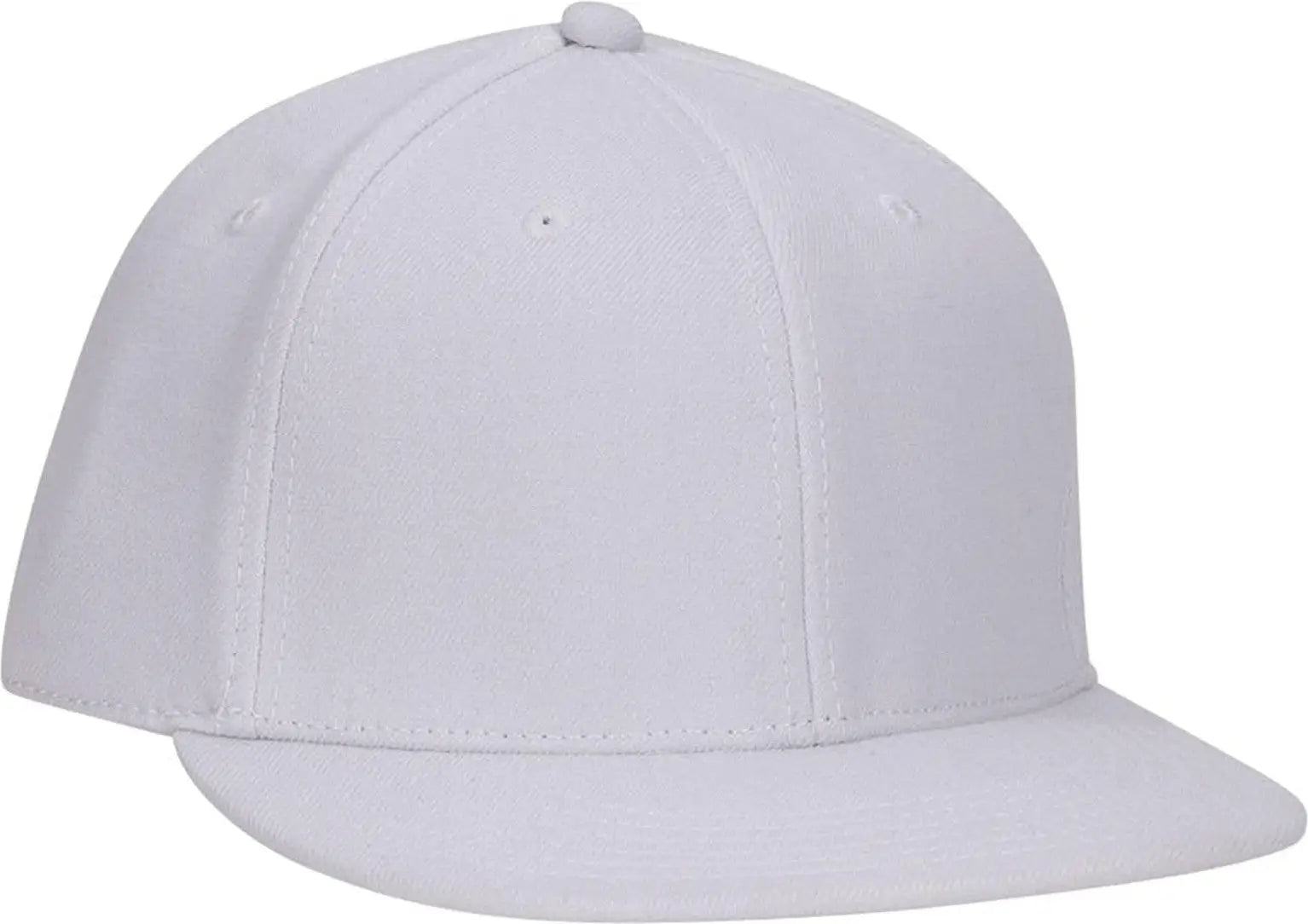 Otto 13-680 ?Otto Flex’ Fitted 6 Panel Mid Profile Flat Visor Baseball Cap - White - 7’’ - 7 1/4’’