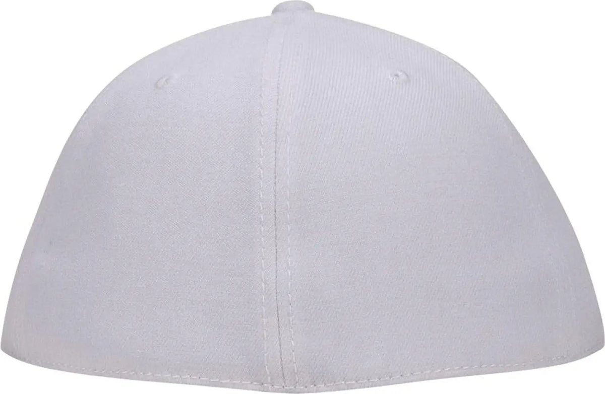 Otto 13-680 ?Otto Flex’ Fitted 6 Panel Mid Profile Flat Visor Baseball Cap - White - 7’’ - 7 1/4’’