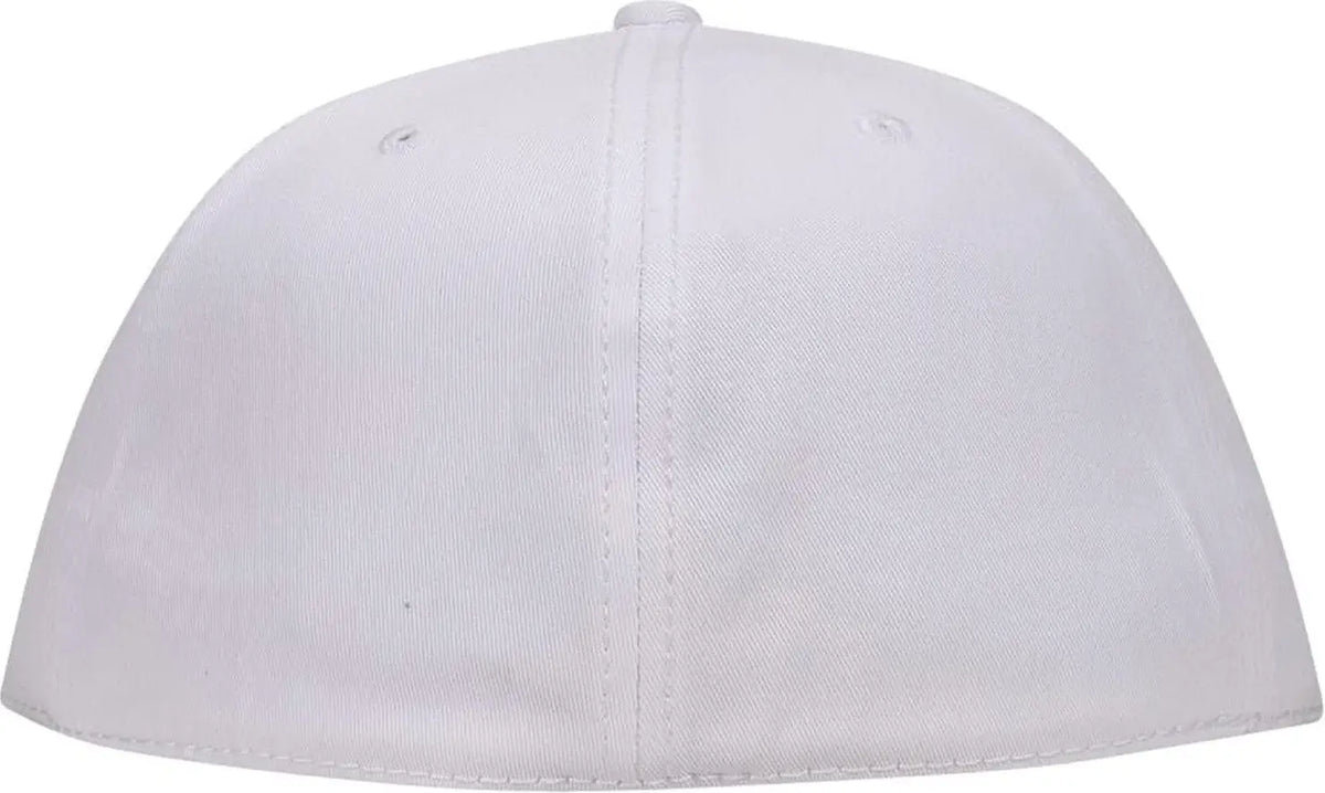 Otto 13-725 ?Otto Flex’ Fitted 6 Panel Mid Profile Flat Visor Baseball Cap - White - 7 3/8’’ - 5/8’