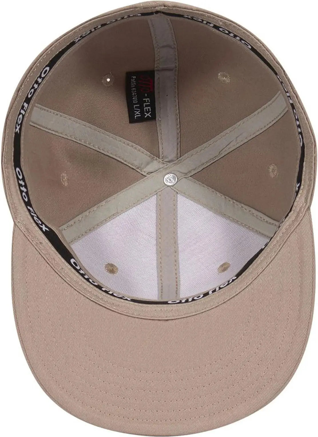 Otto 13-725 ?Otto Flex’ Fitted 6 Panel Mid Profile Flat Visor Baseball Cap - Khaki