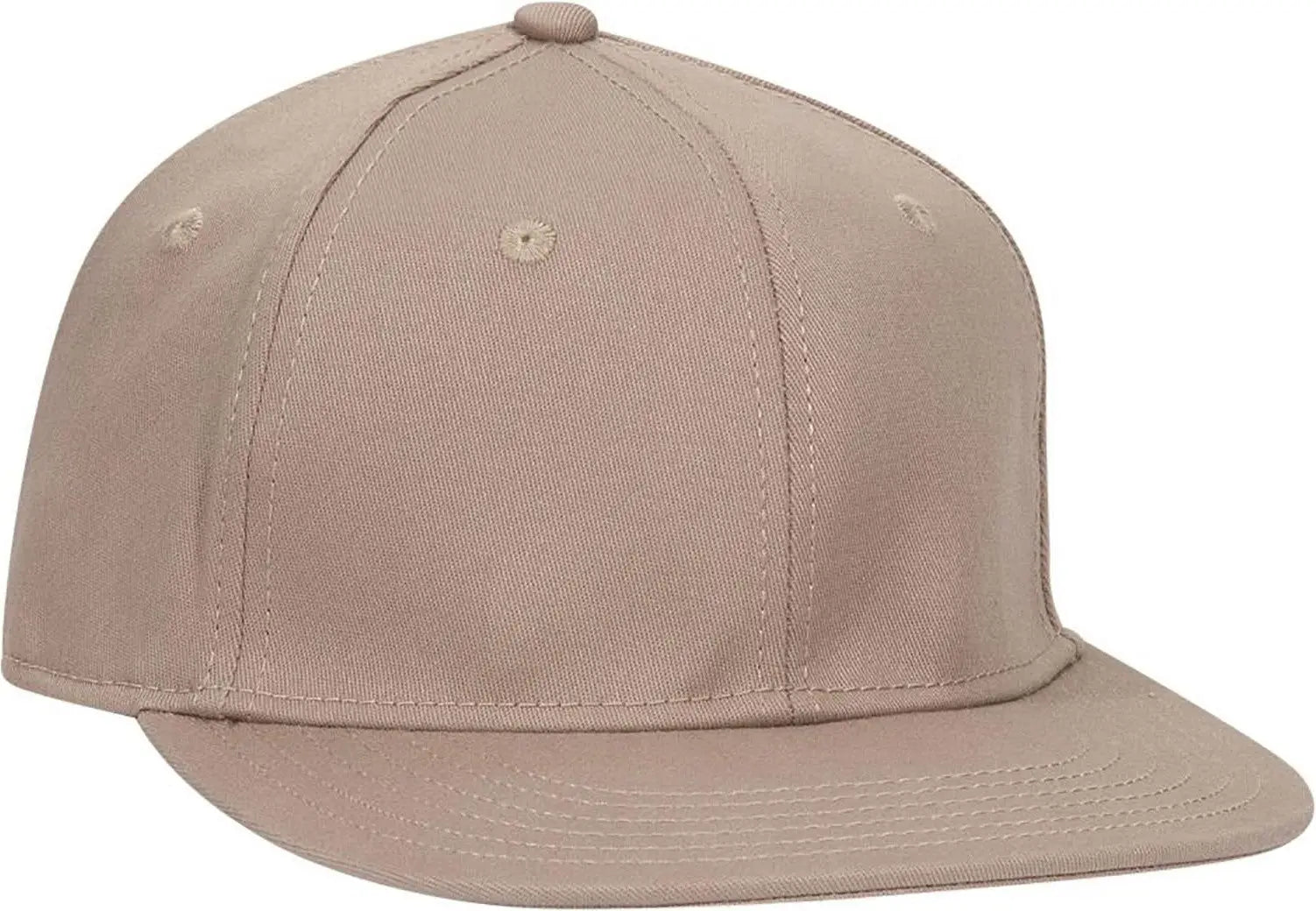 Otto 13-725 ?Otto Flex’ Fitted 6 Panel Mid Profile Flat Visor Baseball Cap - Khaki