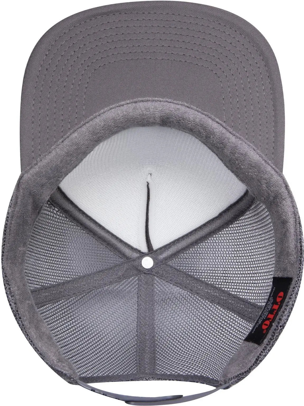 Otto 132-1037 ?Otto Snap’ 5 Panel High Crown Mesh Back Trucker Snapback Cap - Char. Gray - 6 1/2’’ - 7 5/8’’