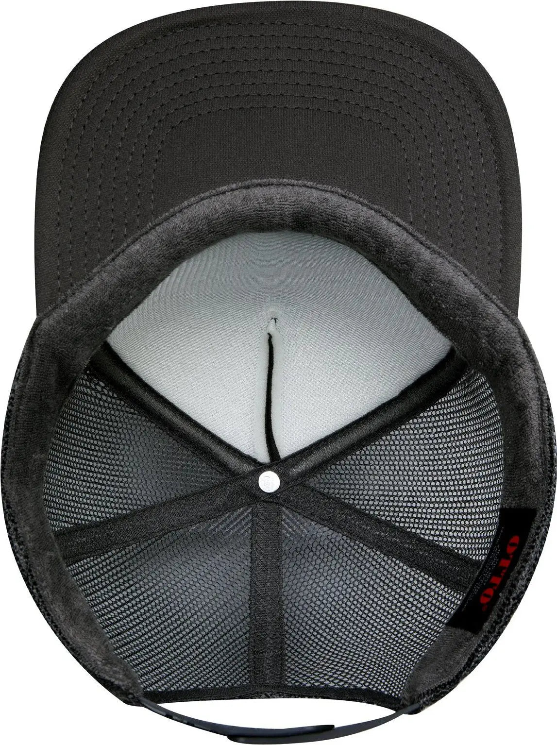 Otto 132-1037 ?Otto Snap’ 5 Panel High Crown Mesh Back Trucker Snapback Cap - Black - 6 1/2’’ - 7 5/8’’