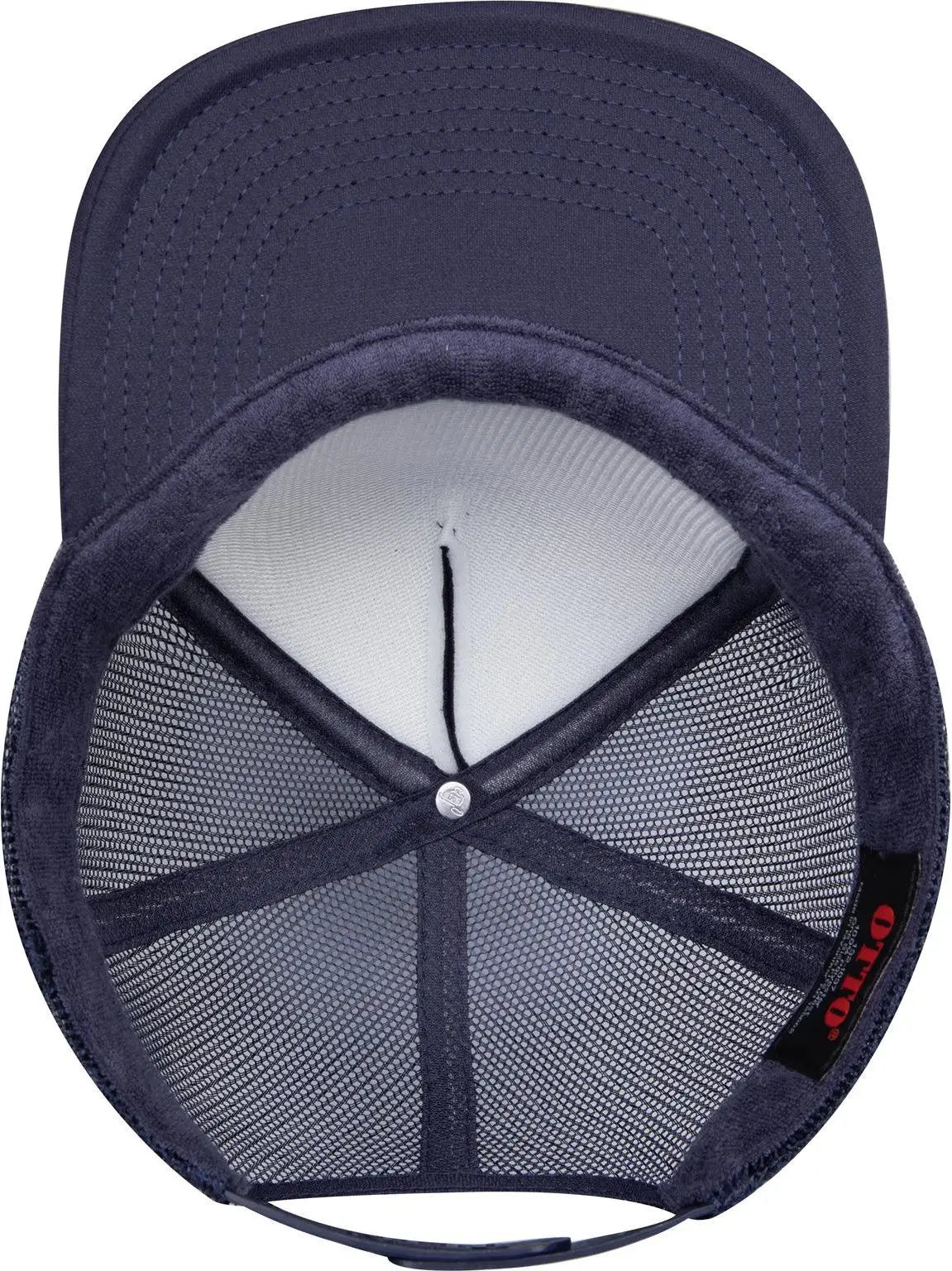 Otto 132-1037 ?Otto Snap’ 5 Panel High Crown Mesh Back Trucker Snapback Cap - Navy - 6 1/2’’ - 7 5/8’’