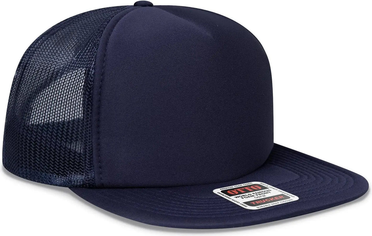 Otto 132-1037 ?Otto Snap’ 5 Panel High Crown Mesh Back Trucker Snapback Cap - Navy - 6 1/2’’ - 7 5/8’’