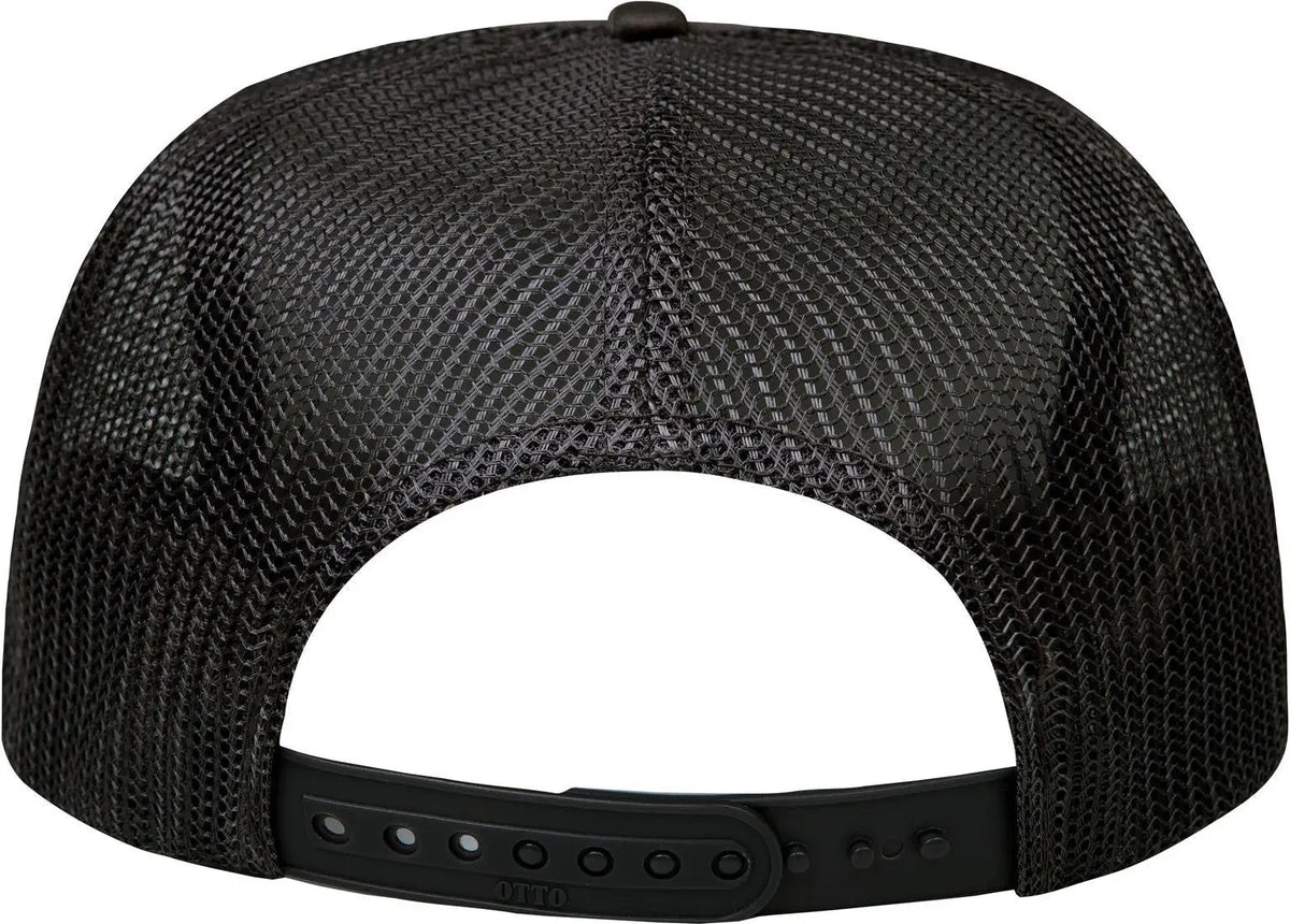 Otto 132-1037 ?Otto Snap’ 5 Panel High Crown Mesh Back Trucker Snapback Cap - Black - 6 1/2’’ - 7 5/8’’