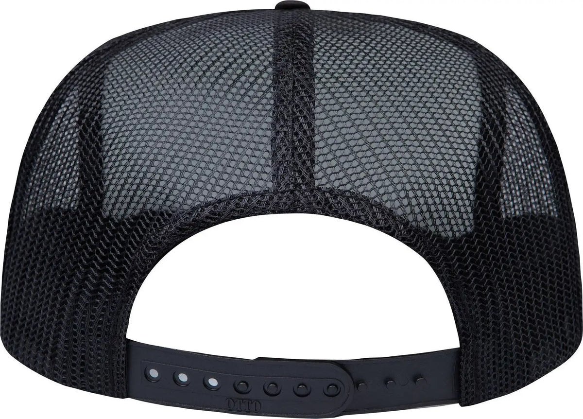 Otto 132-1037 ?Otto Snap’ 5 Panel High Crown Mesh Back Trucker Snapback Cap - Blk/wht/blk - 6 1/2’’ - 7 5/8’’