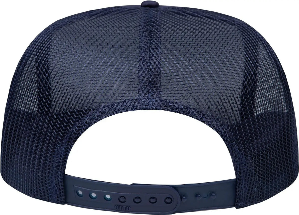 Otto 132-1037 ?Otto Snap’ 5 Panel High Crown Mesh Back Trucker Snapback Cap - Navy - 6 1/2’’ - 7 5/8’’