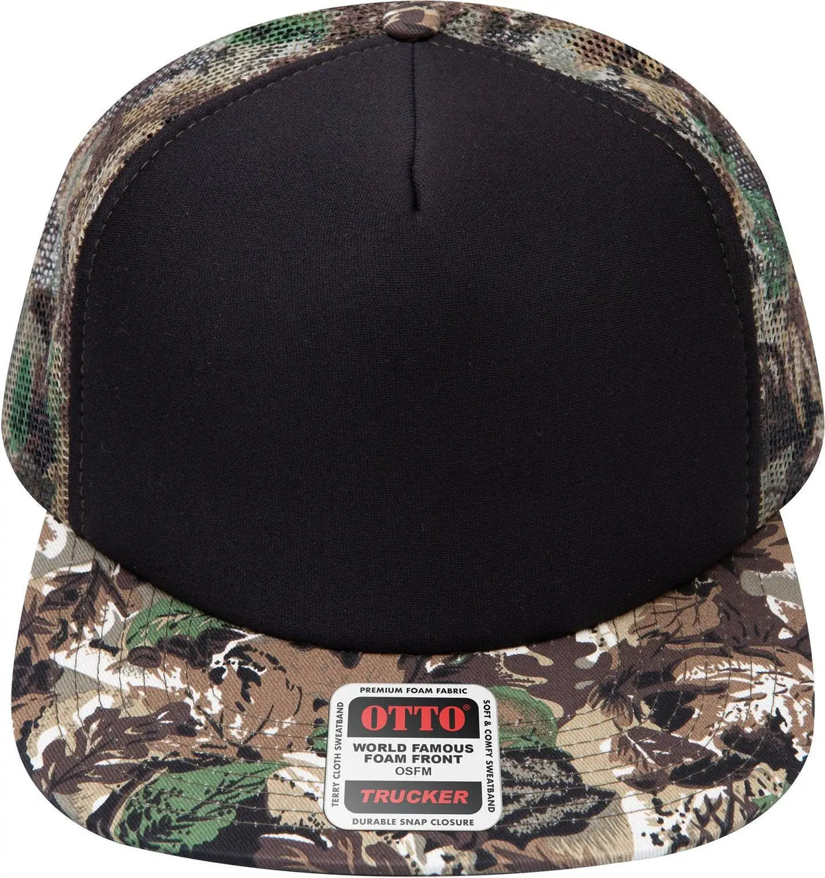 Otto 132-1037 ?Otto Snap’ Camouflage 5 Panel High Crown Mesh Back Trucker Cap - 003cpa - 6 1/2’’ - 7 5/8’’