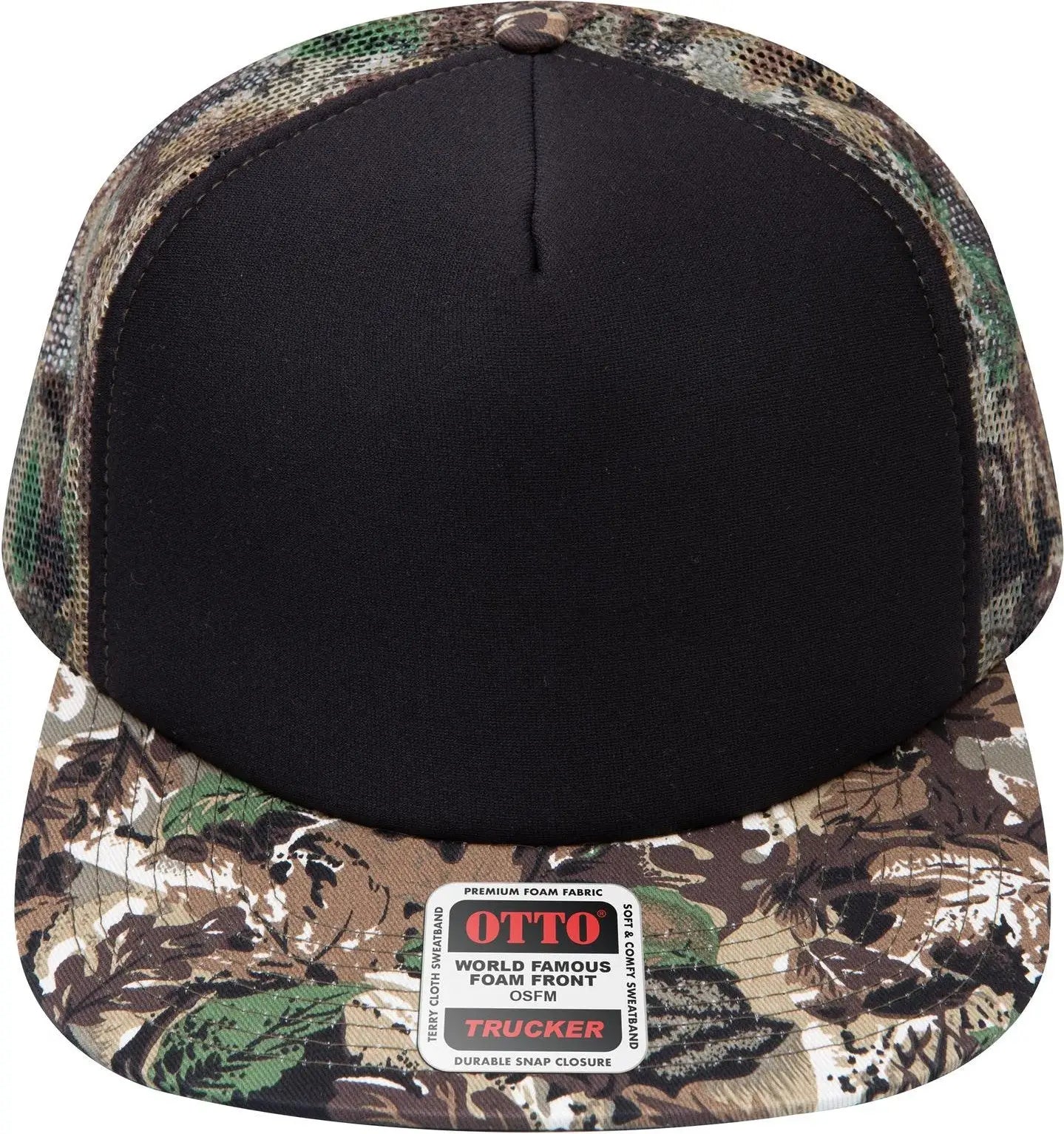 Otto 132-1037 ?Otto Snap’ Camouflage 5 Panel High Crown Mesh Back Trucker Cap - 003cpa - 6 1/2’’ - 7 5/8’’