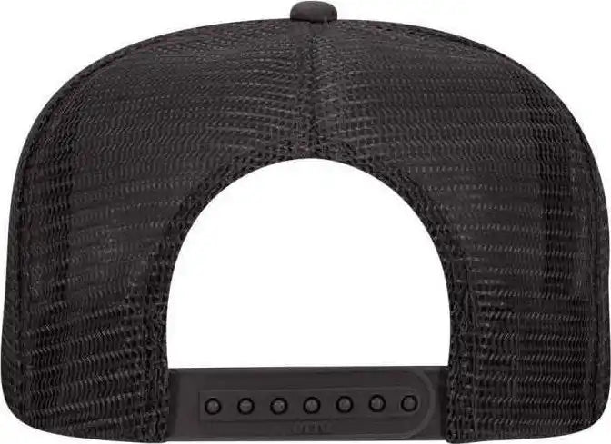 Otto 132 1037 Polyester Foam Front Flat Visor High Crown Golf Style Mesh Back Cap Charcoal Gray Dark / one Size Fits