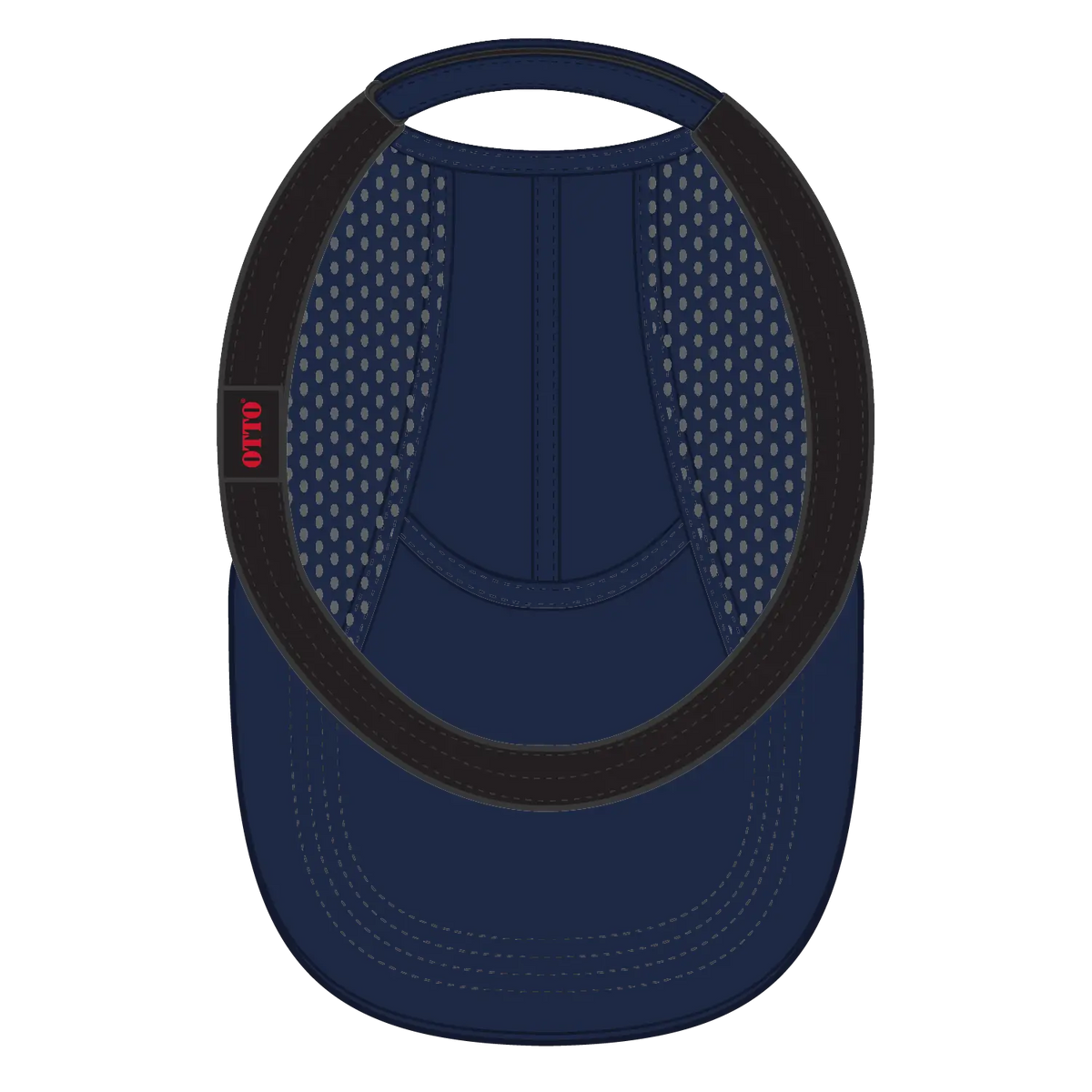 Otto 133-1 5 Panel Running Cap with Elastic Soft Visor - Navy - 7 3/8’’ - 5/8’’