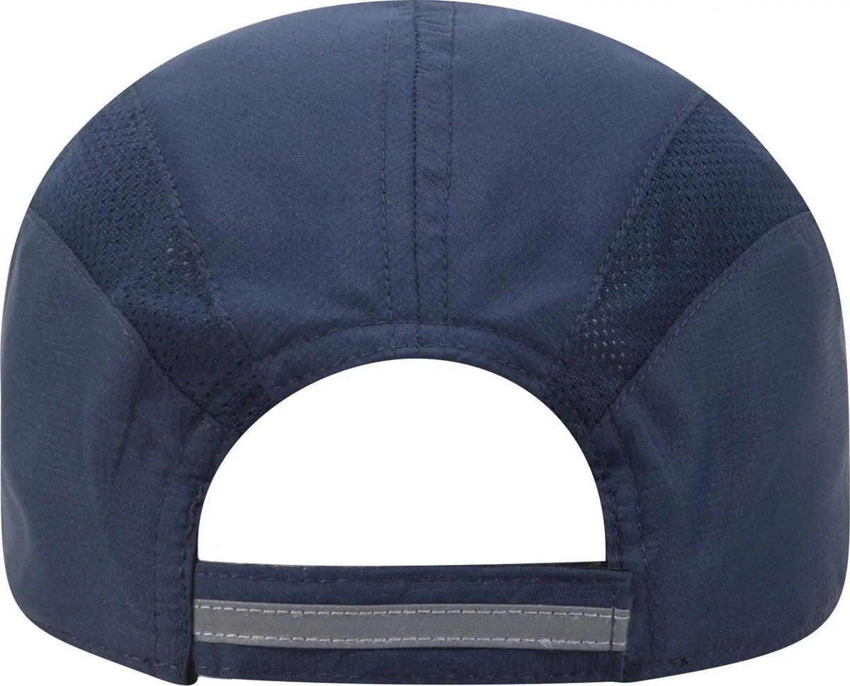 Otto 133-1240 Reflective 6 Panel Running Cap - Navy - 1/2’’ - 7 5/8’’