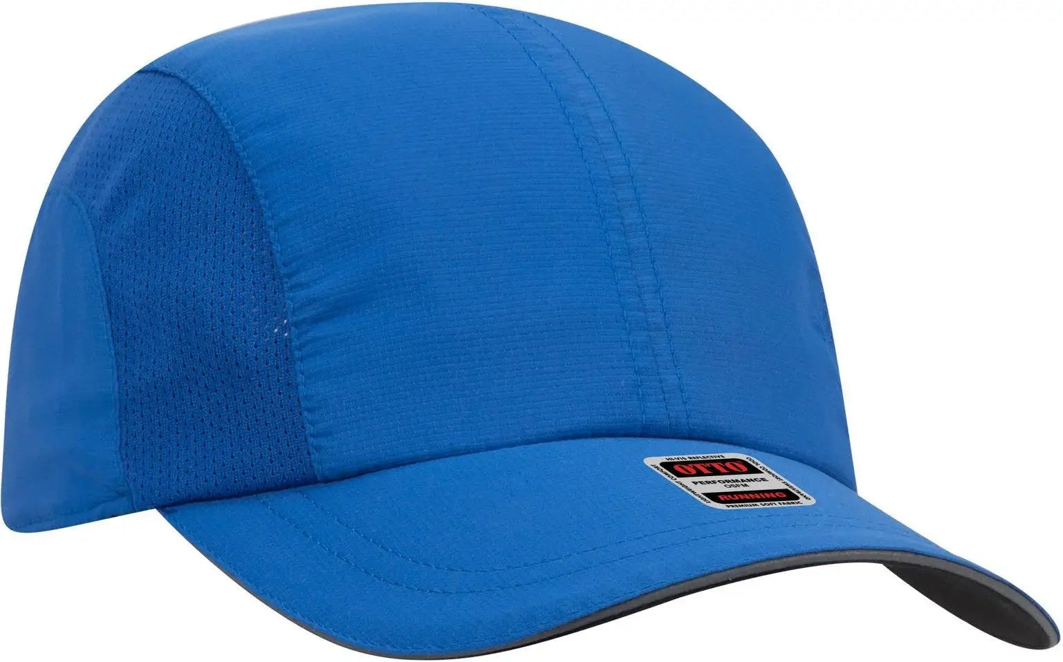 Otto 133-1240 Reflective 6 Panel Running Cap - Royal - 1/2’’ - 7 5/8’’