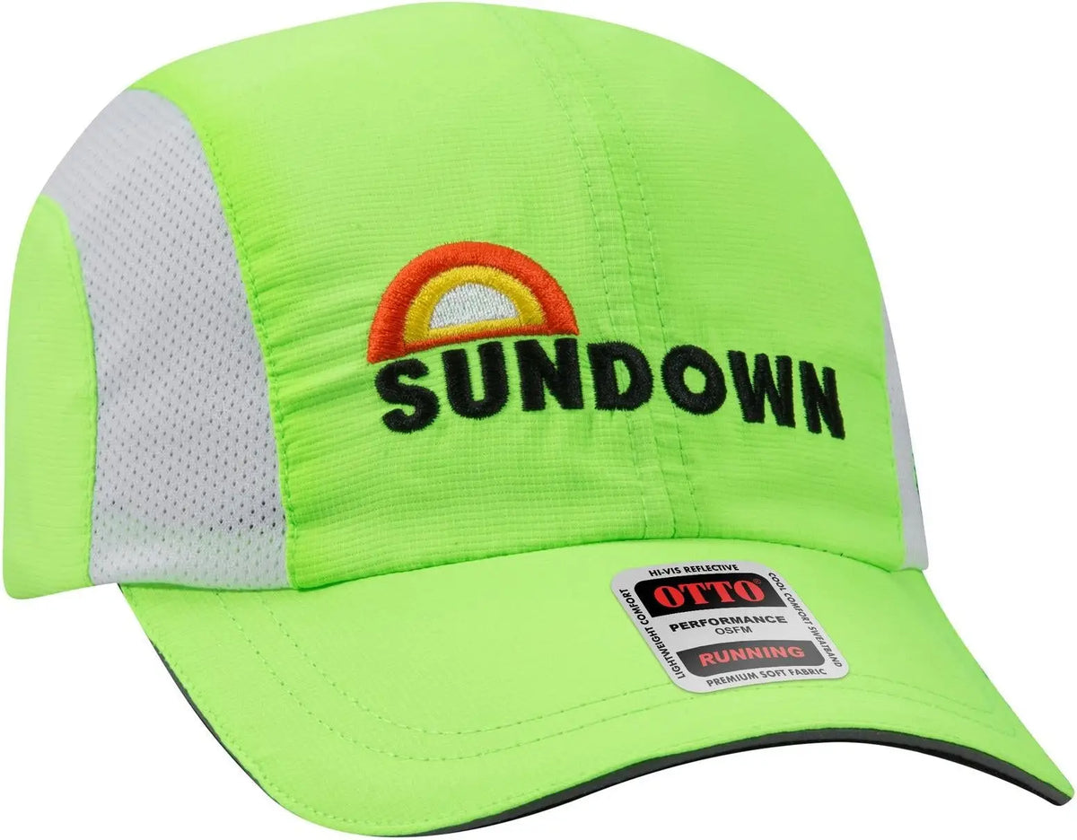 Otto 133-1240 Reflective 6 Panel Running Cap - Royal - 1/2’’ - 7 5/8’’