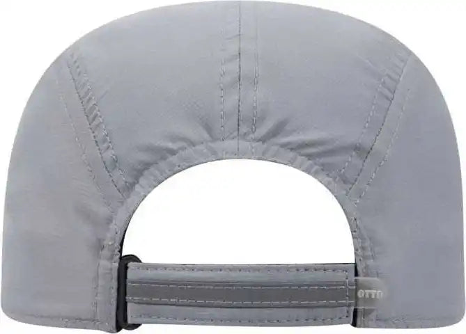 Otto 133-1252 5 Panel Polyester Pongee Reflective Sandwich Visor Running Cap - Gray - one Size Fits Most
