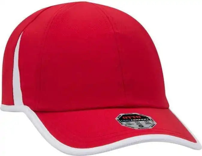 Otto 133-1254 6 Panel Upf 50 + Cool Comfort Performance Stretchable Knit with Mesh Insert and Binding Trim Visor
