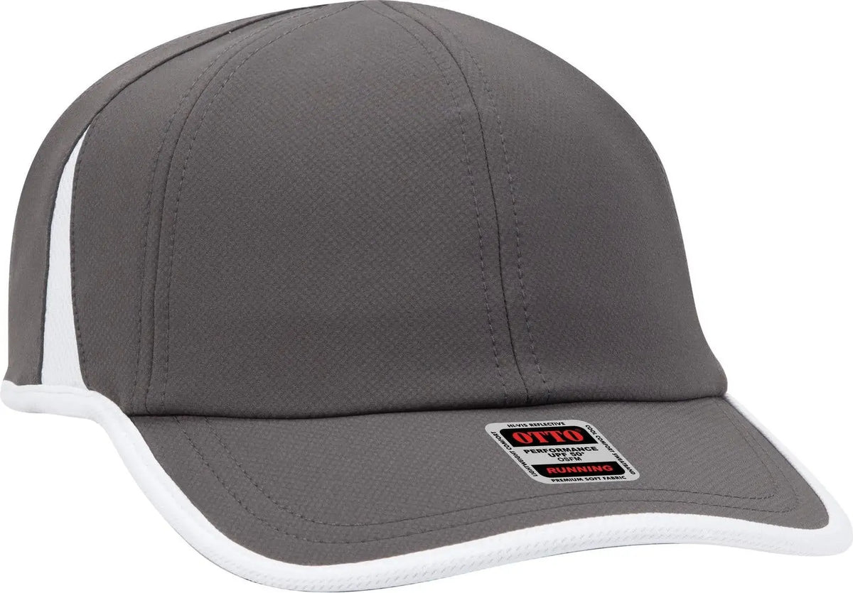 Otto 133-1254 Upf 50+ 6 Panel Running Cap - Ch.gry/wht