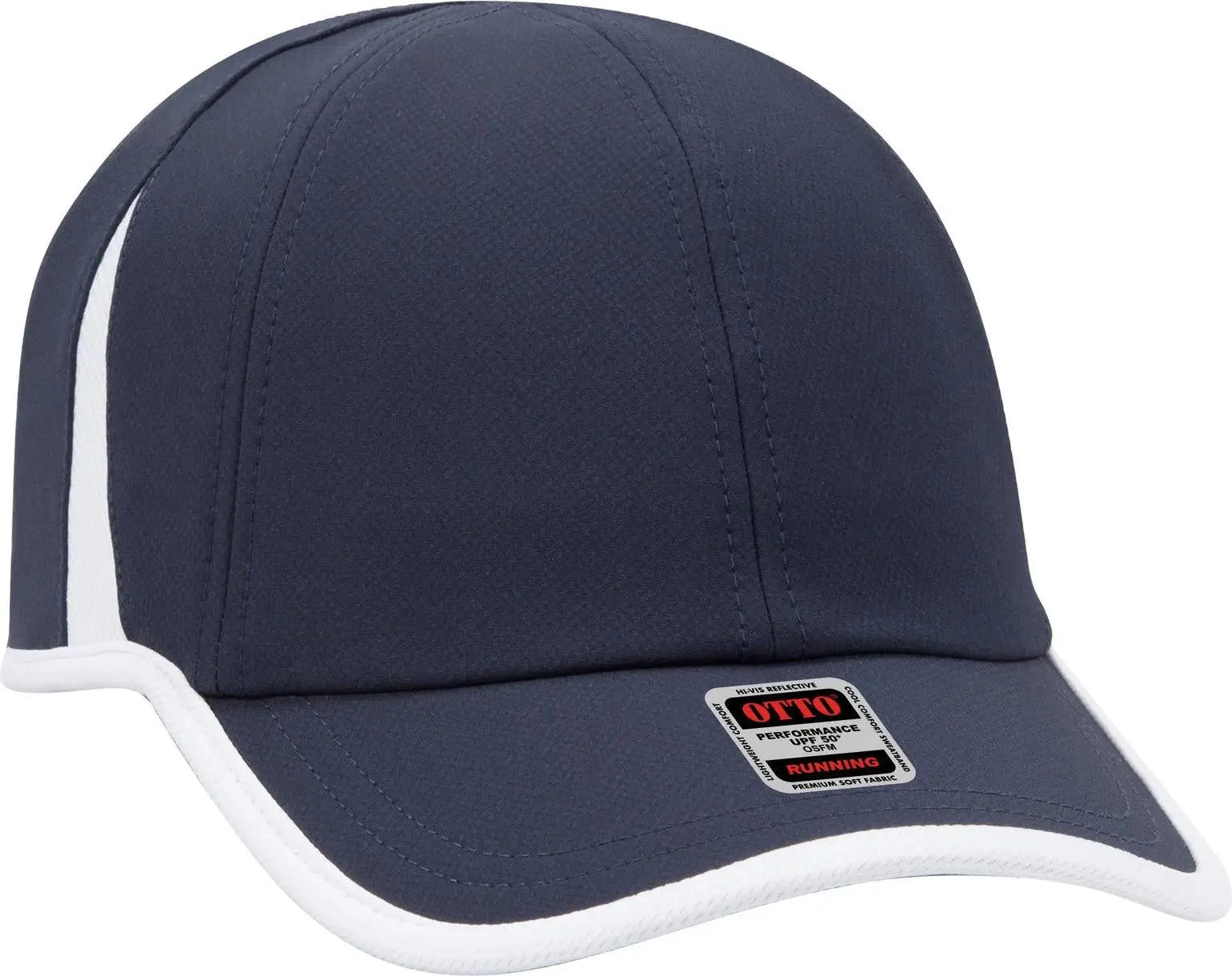 Otto 133-1254 Upf 50+ 6 Panel Running Cap - Nvy/wht