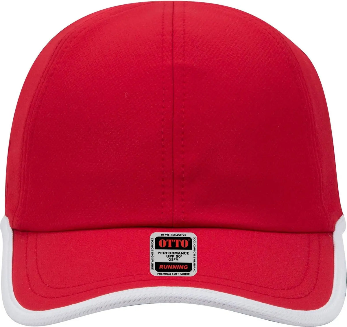 Otto 133-1254 Upf 50+ 6 Panel Running Cap - Red/wht