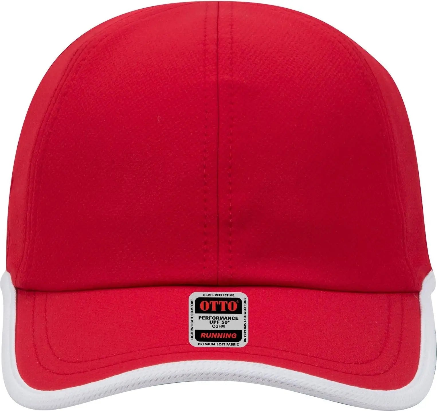 Otto 133-1254 Upf 50+ 6 Panel Running Cap - Red/wht
