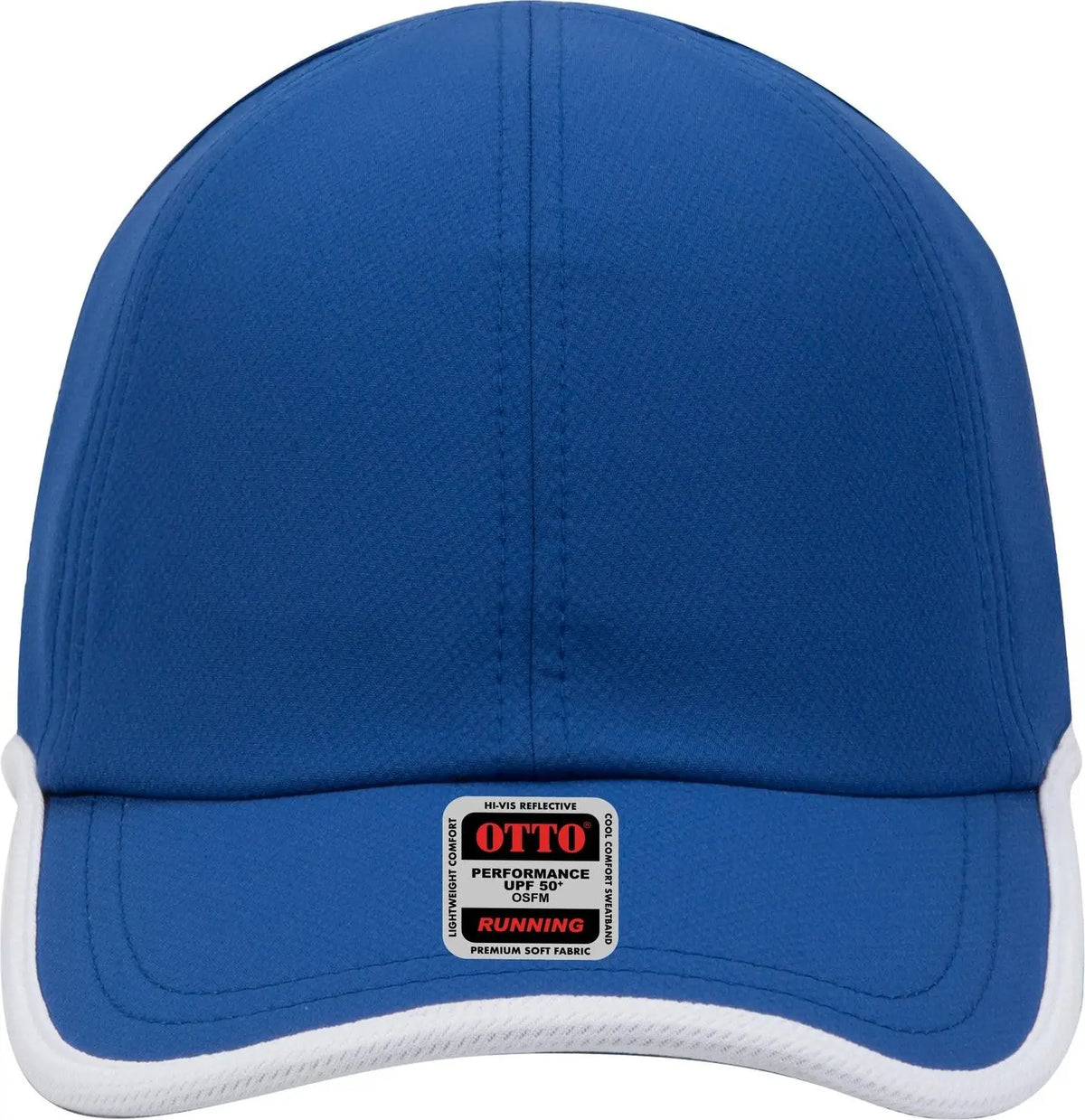 Otto 133-1254 Upf 50+ 6 Panel Running Cap - Ryl/wht - 1/2’’ - 7 5/8’’