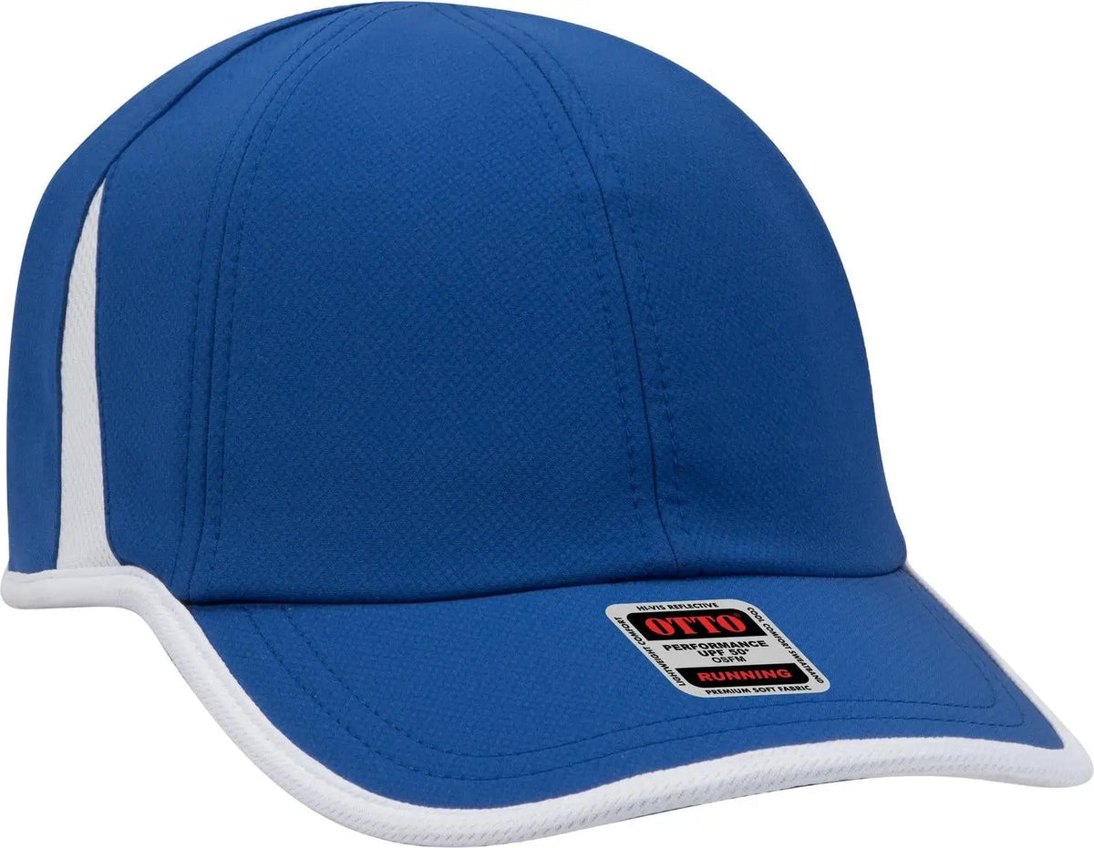 Otto 133-1254 Upf 50+ 6 Panel Running Cap - Ryl/wht - 1/2’’ - 7 5/8’’