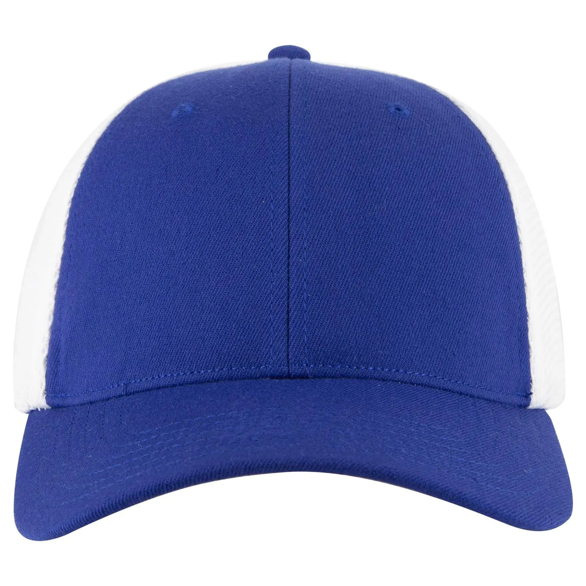 Otto 135-1 ?Otto Flex’ Fitted 6 Panel Low Profile Mesh Back Trucker Cap - Ryl/wht