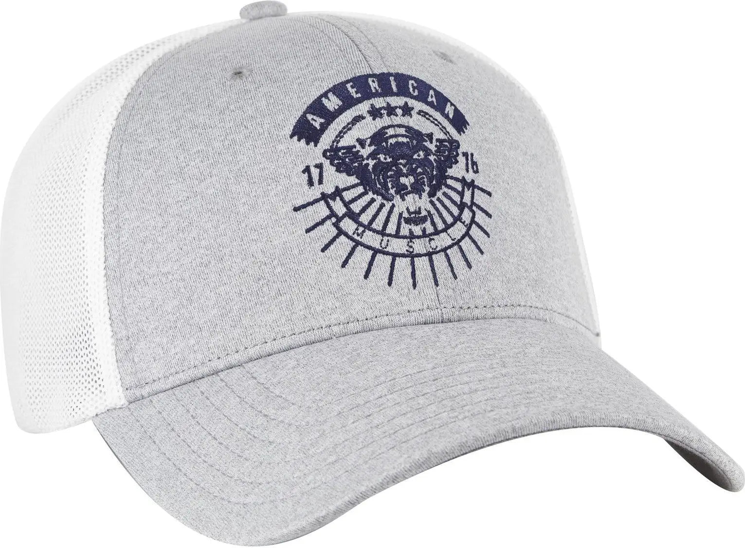 Otto 135-1230 ?Otto Flex’ Fitted 6 Panel Low Profile Mesh Back Trucker Cap - Ht.gry/wht - 7’’ - 7 1/4’’