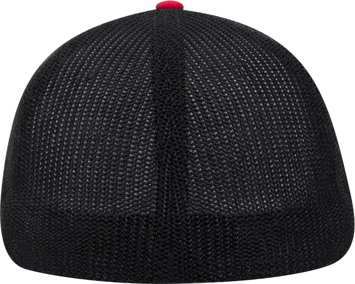 Otto 135-1230 ?Otto Flex’ Fitted 6 Panel Low Profile Mesh Back Trucker Cap - Red/red/blk
