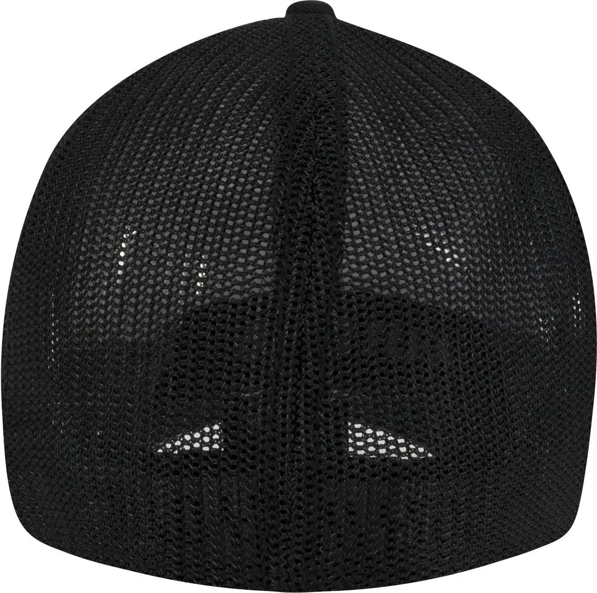 Otto 135-1230 ?Otto Flex’ Fitted 6 Panel Low Profile Mesh Back Trucker Cap - Blk/wht/blk